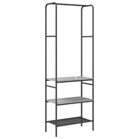 vidaXL Ripiano per vestiti con mensole Grigio sonoma 60 x 30 x 171 cm