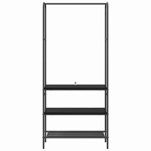 Ripiano per vestiti con mensole Rovere nero 77 x 30 x 171 cm 868463