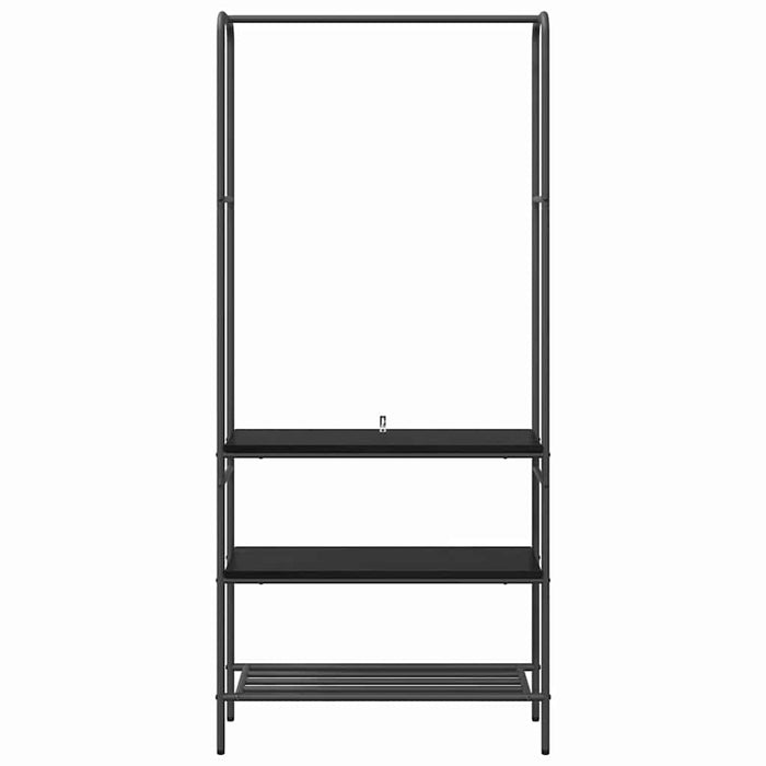 vidaXL Ripiano per vestiti con mensole Rovere nero 77 x 30 x 171 cm