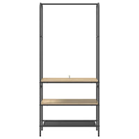 vidaXL Ripiano per vestiti con mensole rovere sonoma 77 x 30 x 171 cm