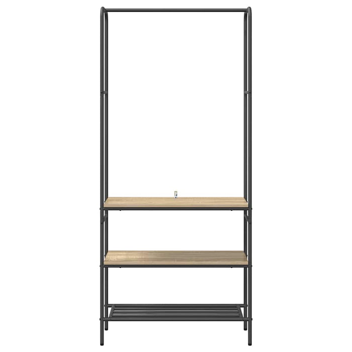 vidaXL Ripiano per vestiti con mensole rovere sonoma 77 x 30 x 171 cm