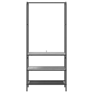 Ripiano per vestiti con mensole Grigio sonoma 77 x 30 x 171 cm 868466