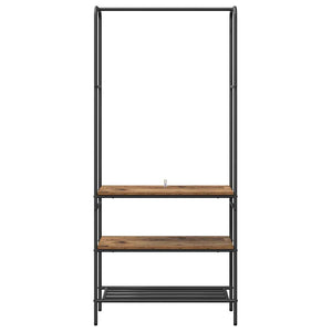 Ripiano per vestiti con mensole Legno vecchio 77 x 30 x 171 cm 868467