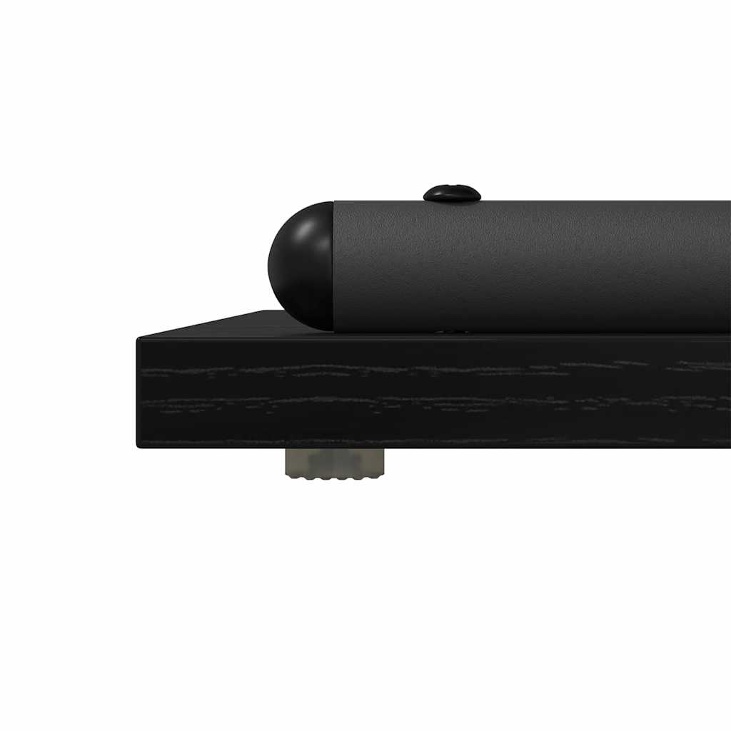 vidaXL Tavolo consolle con lo scaffale Rovere nero 101 x 35 x 80.5 cm