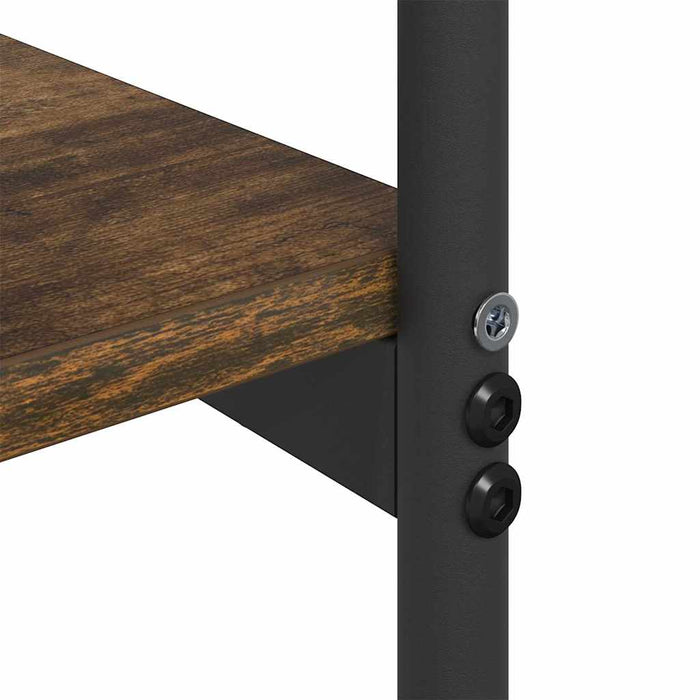 Tavolo consolle con lo scaffale Rovere fumo 101 x 35 x 80.5 cm 868471