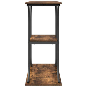 vidaXL Tavolo consolle con lo scaffale Rovere fumo 101 x 35 x 80.5 cm