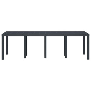 Tavolo da Pranzo da Giardino Antracite 250 x 100 x 73 cm 3378516