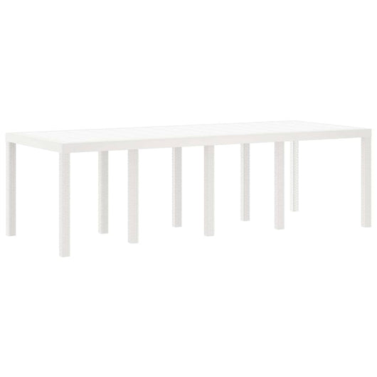 Tavolo da Giardino Bianco 250 x 100 x 73 cm polyrattan 3378518