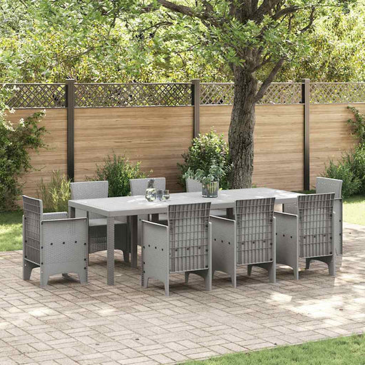 Tavolo da Giardino Grigio chiaro 250 x 100 x 73 cm polyrattan 3378519
