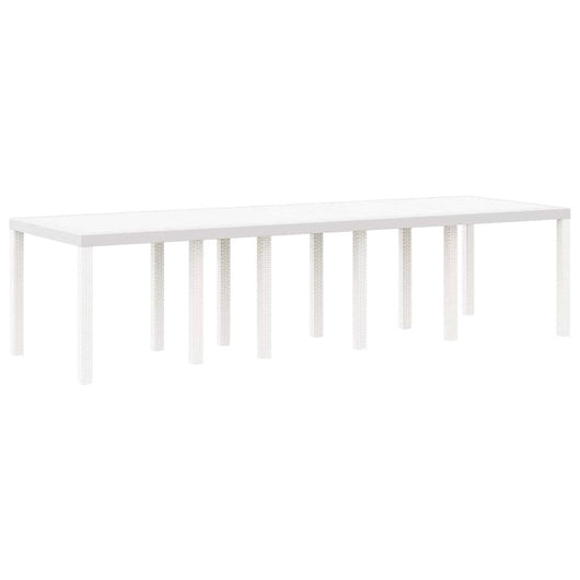 Tavolo da Giardino  Bianco 300x100x73 cm in Poly Rattan 3378522