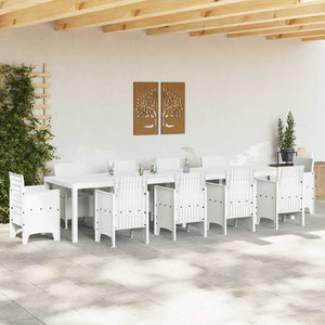 Tavolo da Giardino Bianco 350 x 100 x 73 cm polyrattan 3378526