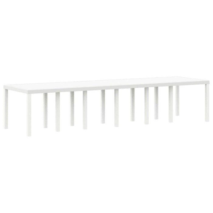 Tavolo da Giardino Bianco 350 x 100 x 73 cm polyrattan 3378526