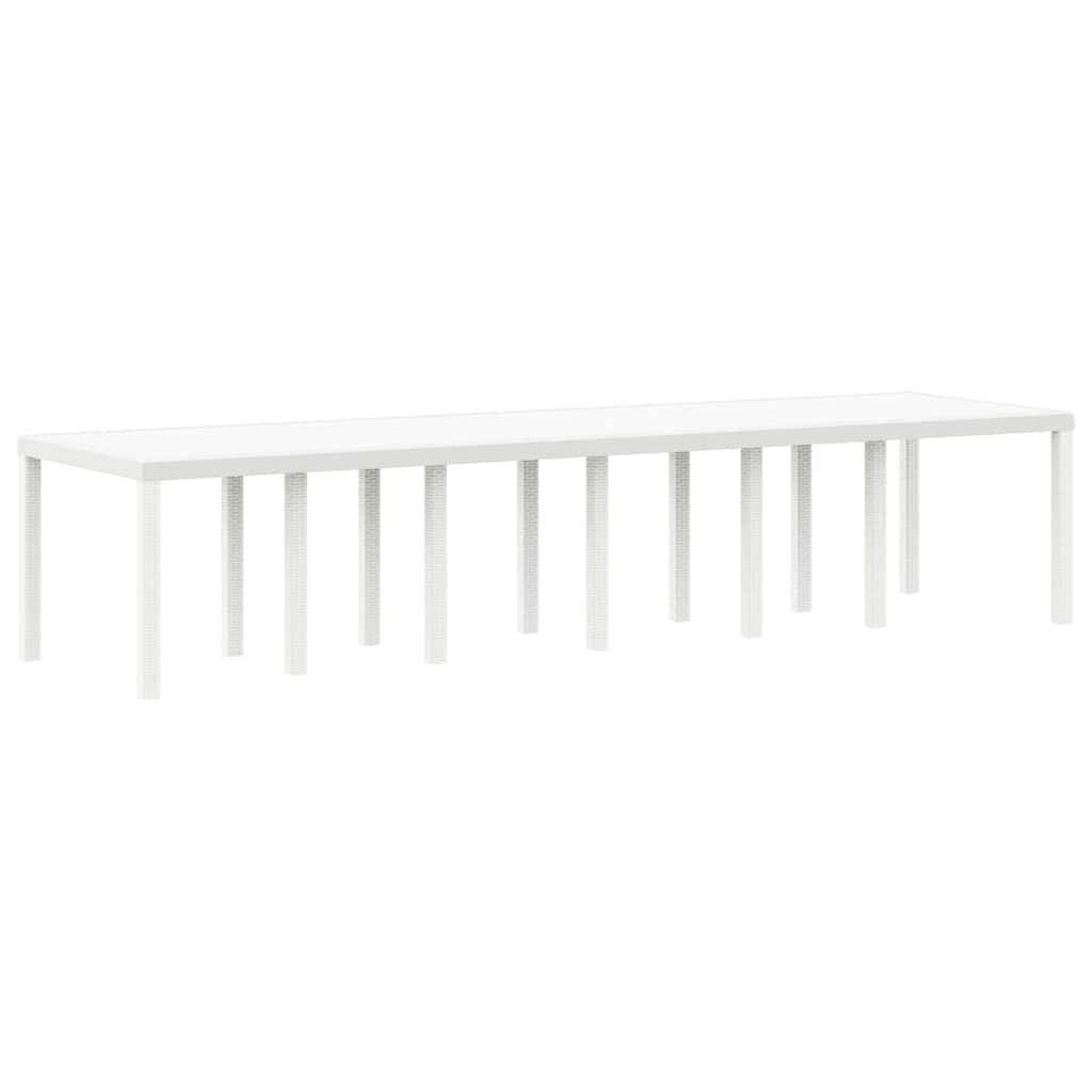 Tavolo da Giardino Bianco 350 x 100 x 73 cm polyrattan 3378526
