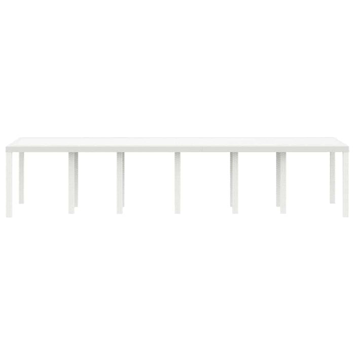 Tavolo da Giardino Bianco 350 x 100 x 73 cm polyrattan 3378526