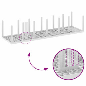 Tavolo da Giardino Bianco 350 x 100 x 73 cm polyrattan 3378526
