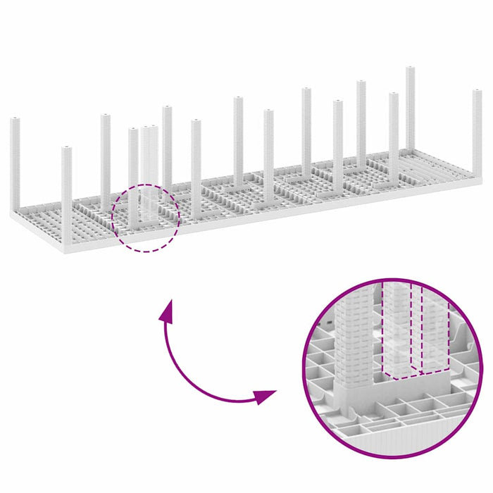 Tavolo da Giardino Bianco 350 x 100 x 73 cm polyrattan 3378526