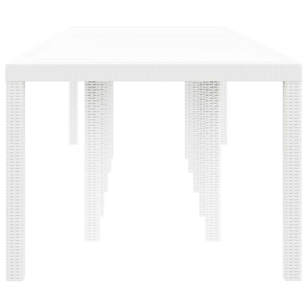 Tavolo da Giardino Bianco 350 x 100 x 73 cm polyrattan 3378526