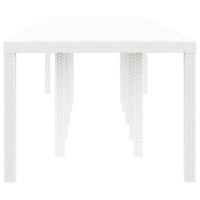 Tavolo da Giardino Bianco 350 x 100 x 73 cm polyrattan 3378526