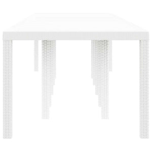 Tavolo da Giardino Bianco 350 x 100 x 73 cm polyrattan 3378526