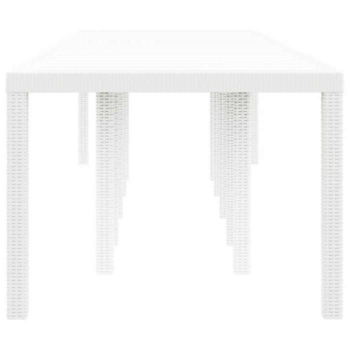 Tavolo da Giardino Bianco 350 x 100 x 73 cm polyrattan 3378526