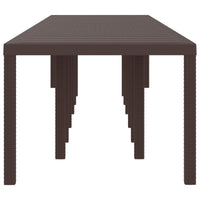 Tavolo da Giardino Marrone 400 x 100 x 73 cm polyrattan 3378529