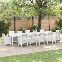 Tavolo da Giardino Bianco 400 x 100 x 73 cm polyrattan 3378530