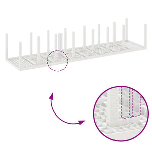 Tavolo da Giardino Bianco 400 x 100 x 73 cm polyrattan 3378530
