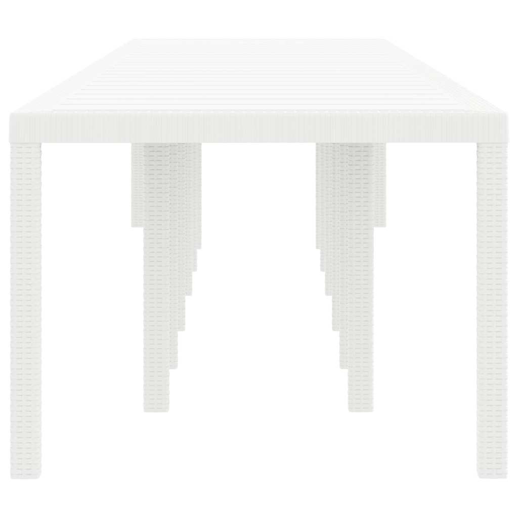 Tavolo da Giardino Bianco 400 x 100 x 73 cm polyrattan 3378530