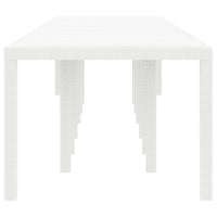 Tavolo da Giardino Bianco 400 x 100 x 73 cm polyrattan 3378530