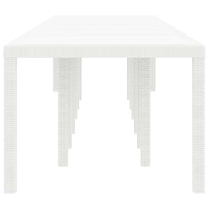 Tavolo da Giardino Bianco 400 x 100 x 73 cm polyrattan 3378530
