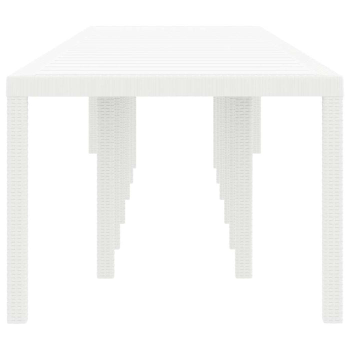 Tavolo da Giardino Bianco 400 x 100 x 73 cm polyrattan 3378530