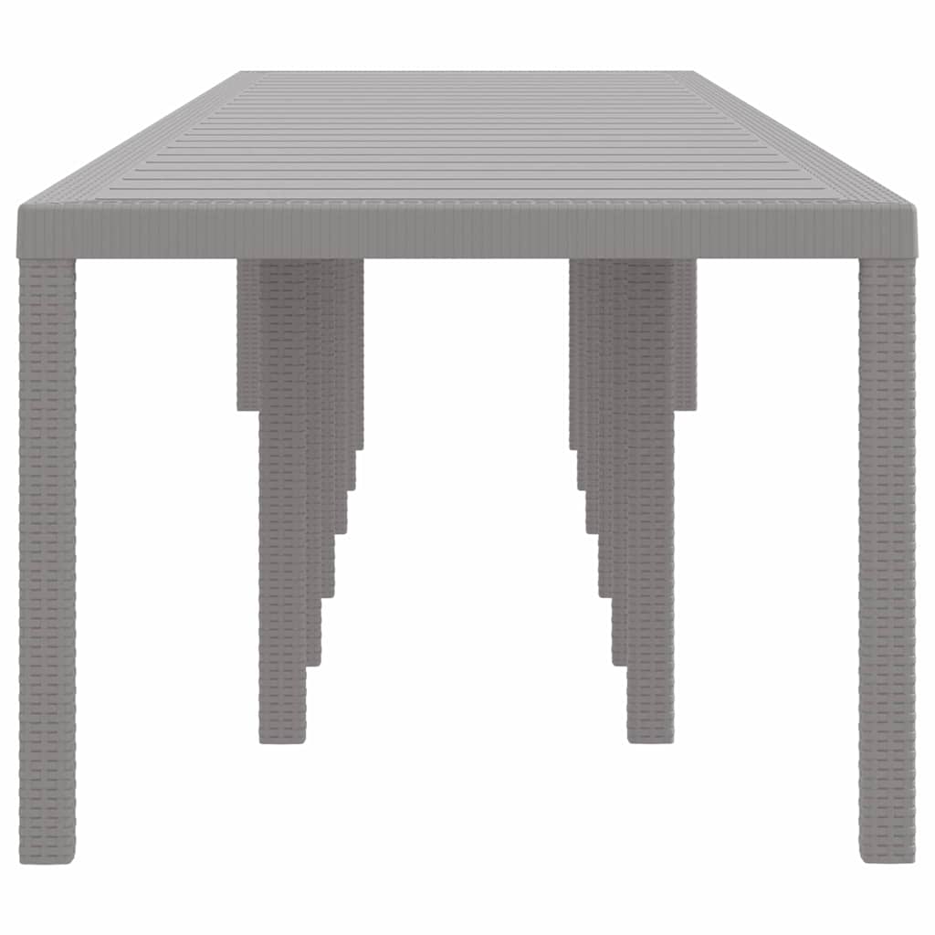 Tavolo da Giardino Grigio chiaro 400 x 100 x 73 cm polyrattan 3378531