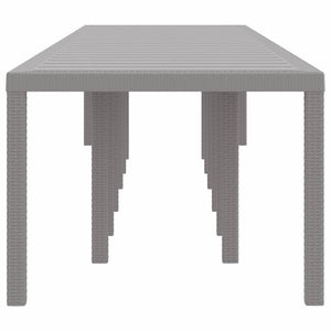 Tavolo da Giardino Grigio chiaro 400 x 100 x 73 cm polyrattan 3378531