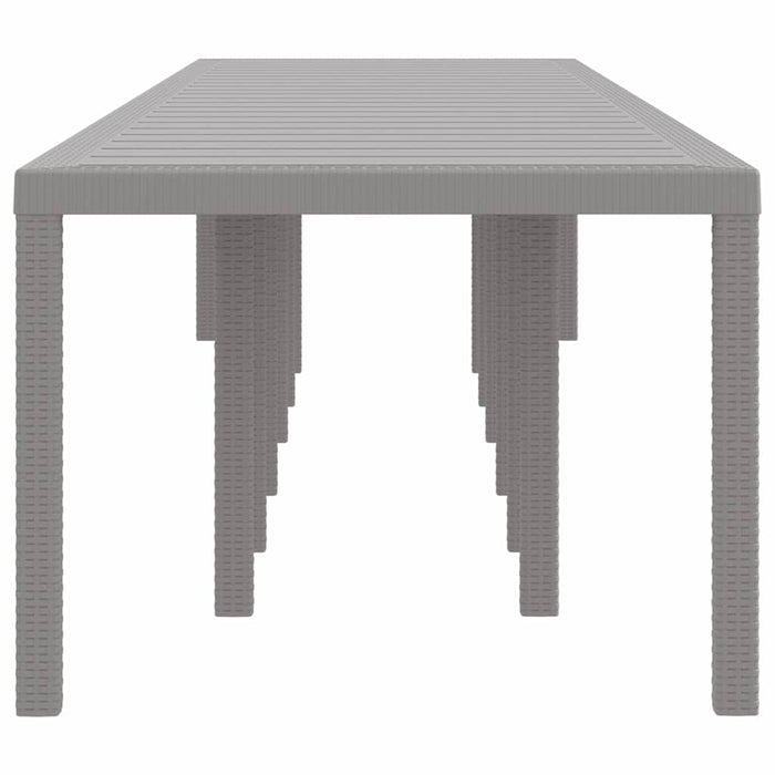 Tavolo da Giardino Grigio chiaro 400 x 100 x 73 cm polyrattan 3378531