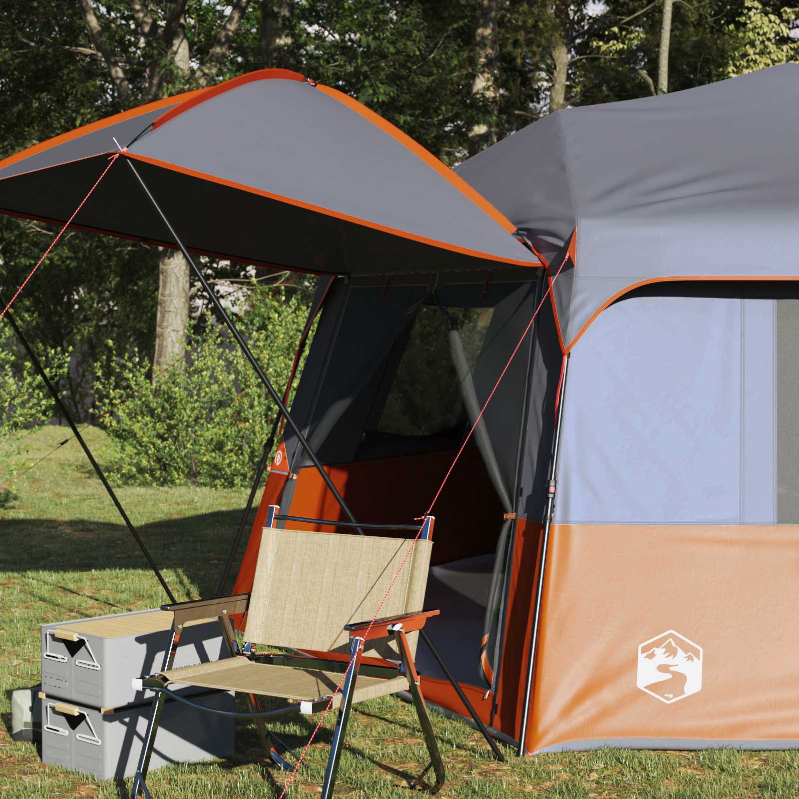 Tenda Istantanea ALTA Grigio e arancione 458 x 400 x 230 cm 42008407