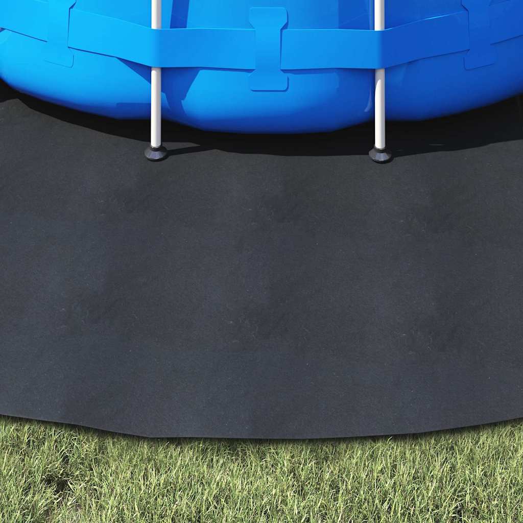 Telo per Fondo Piscina Nero Ø 306 cm Geotessile in Poliestere 42009104