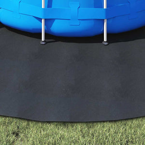 Telo per Fondo Piscina Nero Ø 306 cm Geotessile in Poliestere 42009104