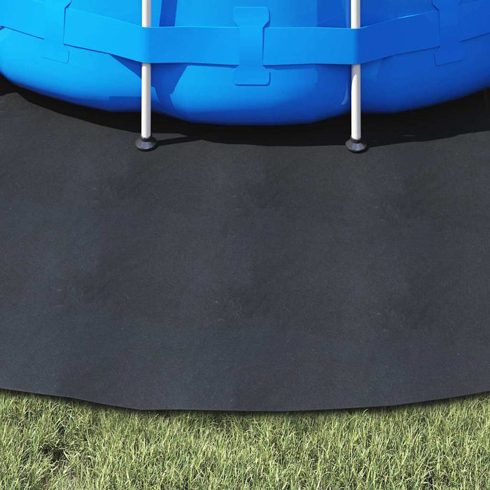 Telo per Fondo Piscina Nero Ø 306 cm Geotessile in Poliestere 42009104