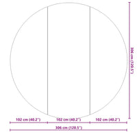 Telo per Fondo Piscina Nero Ø 306 cm Geotessile in Poliestere 42009104