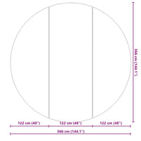 Telo per Fondo Piscina Nero Ø 366 cm Geotessile in Poliestere 42009105