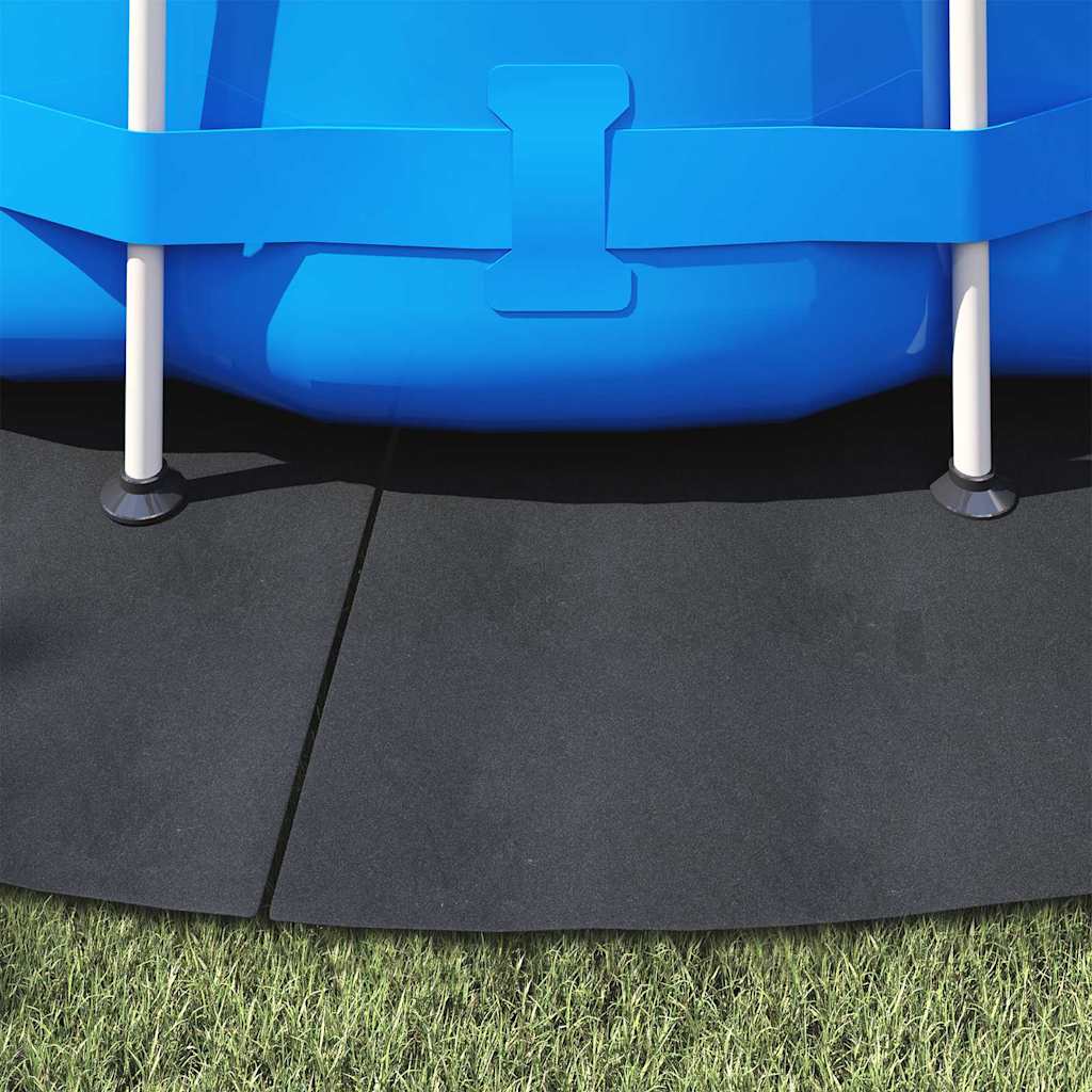 vidaXL Telo per Fondo Piscina Nero Ø 428 cm Geotessile in Poliestere