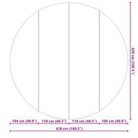 Telo per Fondo Piscina Nero Ø 428 cm Geotessile in Poliestere 42009107