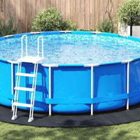 Telo per Fondo Piscina Nero Ø 458 cm Tessuto Non Tessuto 42009108