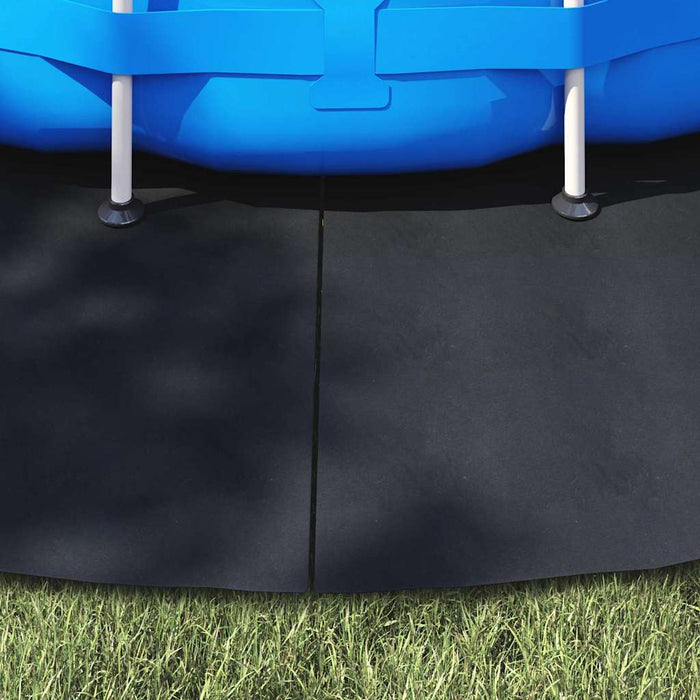 Telo per Fondo Piscina Nero Ø 500 cm Geotessile in Poliestere 42009109