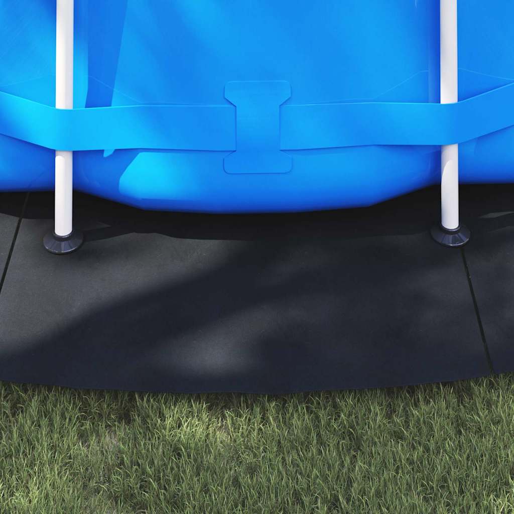 Telo per Fondo Piscina Nero Ø 550 cm Geotessile in Poliestere 42009110