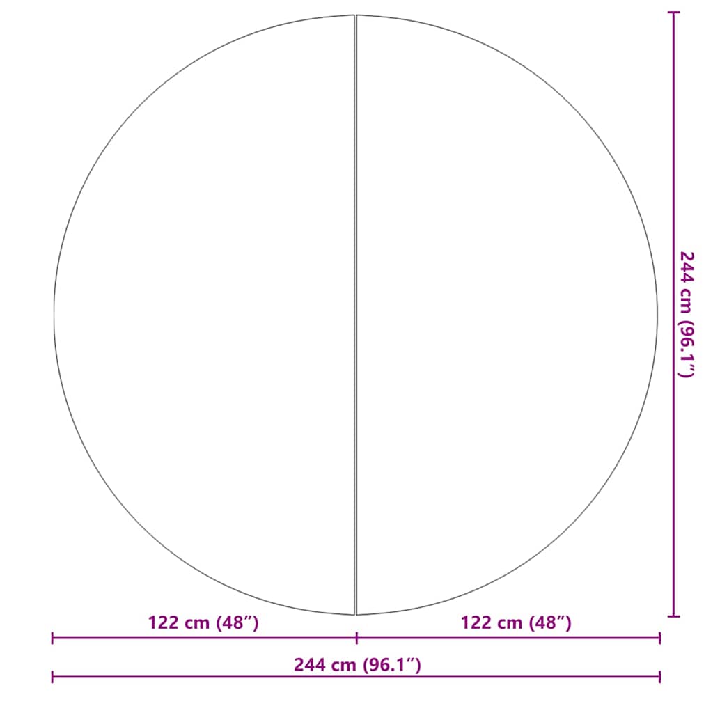 Telo per Fondo Piscina Nero Ø 244 cm Geotessile in Poliestere 42009112