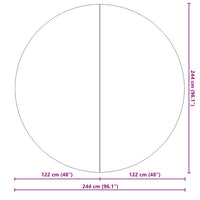 Telo per Fondo Piscina Nero Ø 244 cm Geotessile in Poliestere 42009112