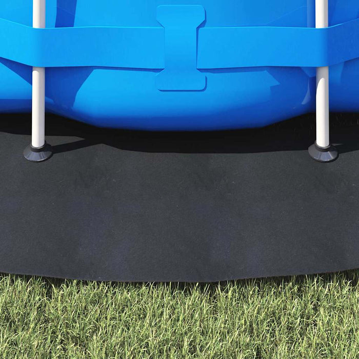 Telo per Fondo Piscina Nero Ø 366 cm Geotessile in Poliestere 42009114