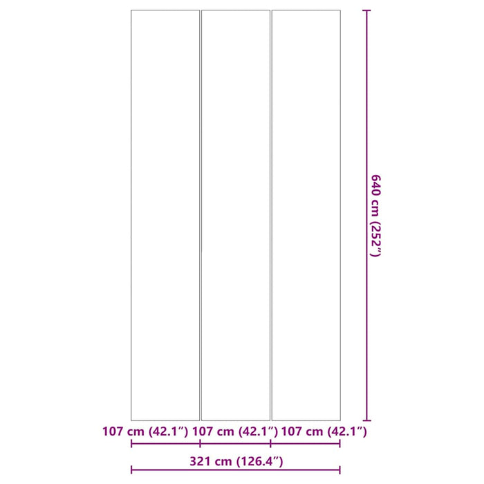 Telo per Fondo Piscina Nero 640 x 321 cm 42009125
