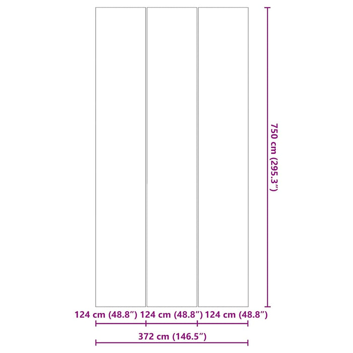 Telo per Fondo Piscina Nero 750 x 372 cm 42009126